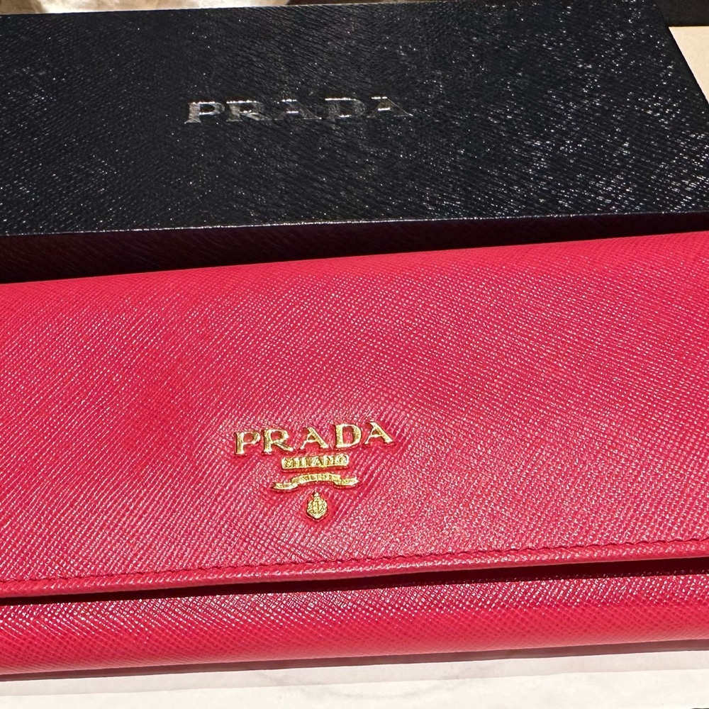 Prada Pink Leather Clutch